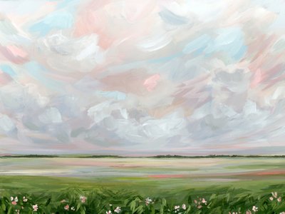 Dromerig pastelkleurig landschap door Nicole Walsh