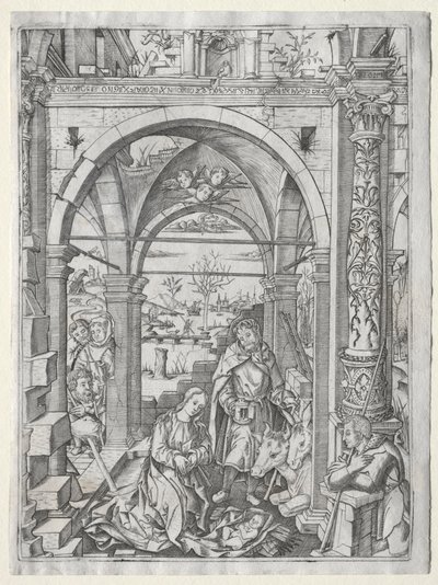Aanbidding van de herders door Nicoletto da Modena