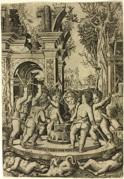 Het lot van de boze tong door Nicoletto da Modena