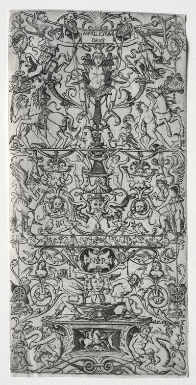 Ornamentpaneel: Mars, God van de Oorlogen door Nicoletto da Modena
