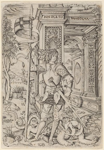 Sint Joris door Nicoletto da Modena