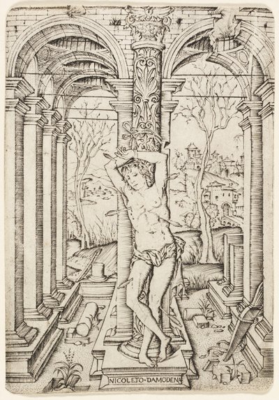 Sint Sebastiaan door Nicoletto da Modena