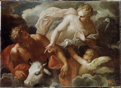 Jupiter, Juno en Io door Nicolo Bambini