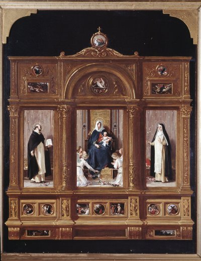 Maagd van de rozenkrans door Nicolo Barabino