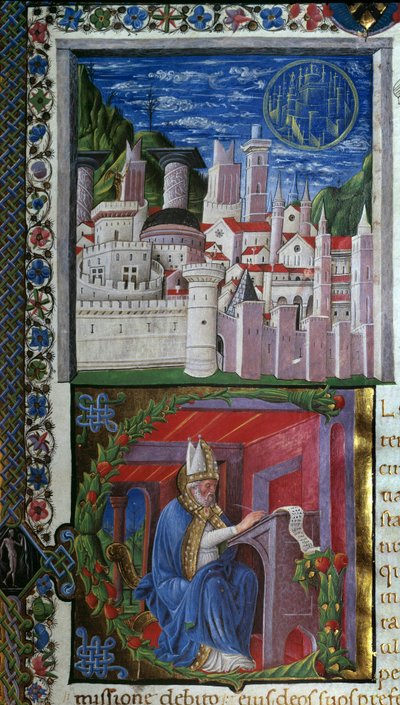 Sint Augustinus schrijft door Nicolo Polani