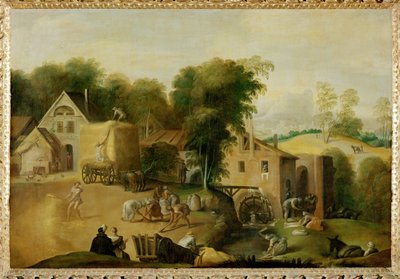 Le vannage du grain - Tarwe van kaf scheiden ... door Nicolò dell