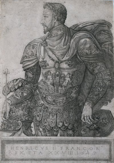 Hendrik II, koning van Frankrijk, op 28-jarige leeftijd door Nicolo della Casa