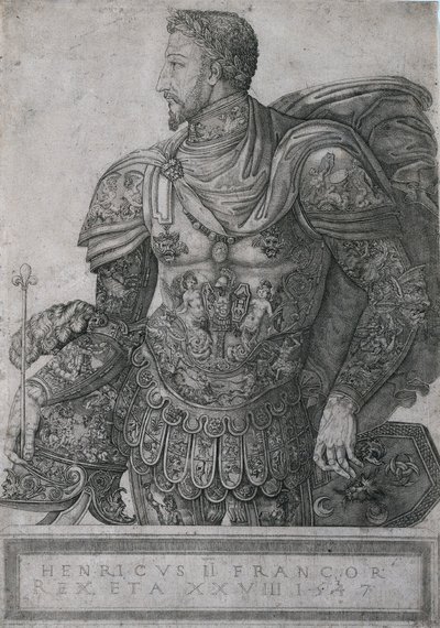 Henri II, Koning van Frankrijk, op 28-jarige leeftijd, 1547 door Nicolo della Casa