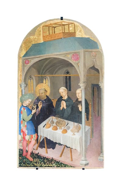 Sint Benedictus drinkt vergiftigde wijn door Nicolò di Pietro