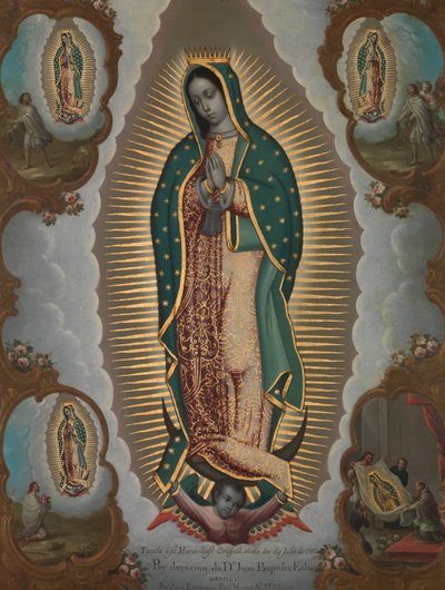 De Maagd van Guadalupe met de vier verschijningen, 1773 door Nicolás Enríquez