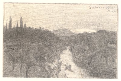Italiaans landschap door Niels Jakob Jakobsen Bjerre