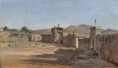 Torvet i Anticoli Corrado, Italië door Niels Bredal