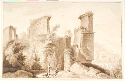 Ruïnes van de Apollotempel bij het Avernusmeer door Niels Gundersen Lund