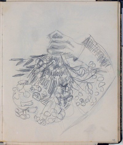 H. C. Andersens rechterarm. Schets voor "De weide bij Nysø" (Odense) door Niels Larsen Stevns