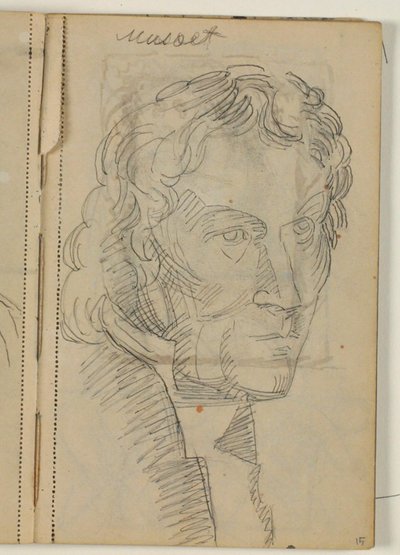 Studie van Thorvaldsen naar Eckersbergs schilderij (1814) door Niels Larsen Stevns