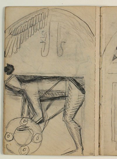 Schets voor het grafmonument van Poul S. Christiansen door Niels Larsen Stevns