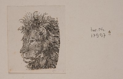 Een leeuwenkop door Niels Skovgaard