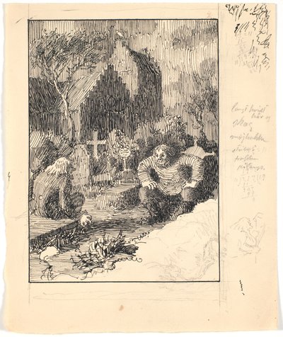 Strandwacht en kerkgeest door Niels Skovgaard