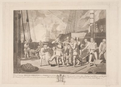 Christian IV in de Zeeslag bij Femern, 1644 door Niels Truslew