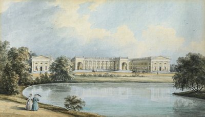 Uitzicht op het Alexanderpaleis in Tsarskoye Selo door Nikanor Grigoryevich Chernetsov
