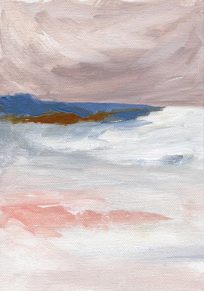 Blush Horizon: Zeelandschap door Nikita Jariwala