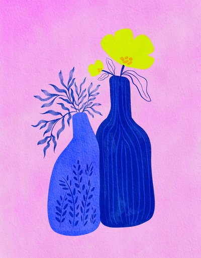 Kleurrijke bloemenvazen door Nikita Jariwala