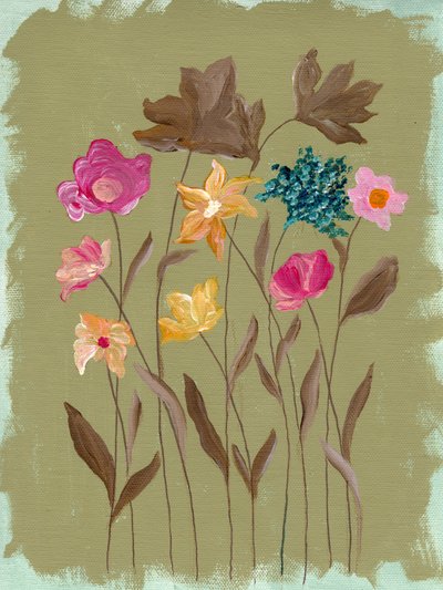 Tuin met kleurrijke wilde bloemen door Nikita Jariwala