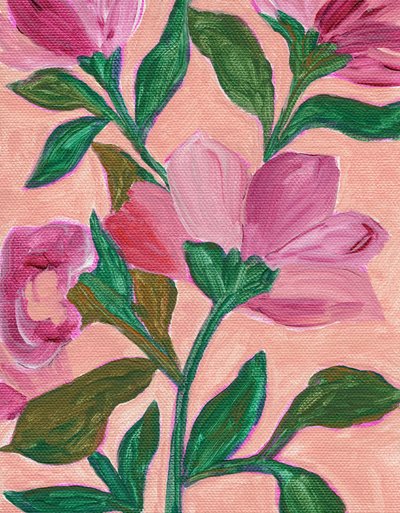 Levendige roze bloemen door Nikita Jariwala
