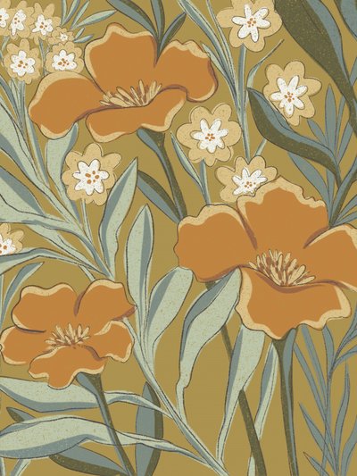 Vintage botanische bloemenprint door Nikita Jariwala