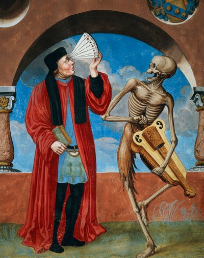 Dood, Canonist en Astroloog uit de Dans van de Dood-cyclus door Albrecht Kauw door Niklaus Manuel