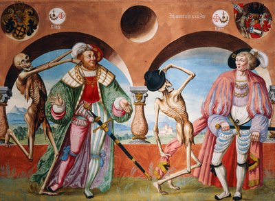 Dood, Hertog en Graaf uit de Dans van de Dood-cyclus door Albrecht Kauw door Niklaus Manuel