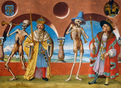 Dood, keizer en koning uit de Dodendans cyclus door Albrecht Kauw door Niklaus Manuel