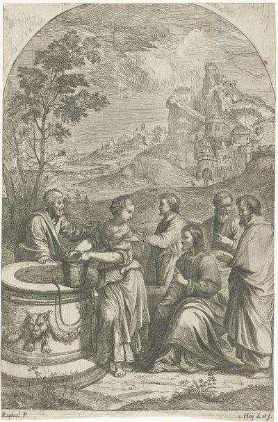 Christus en de Samaritaanse vrouw door Nikolaas van Hoy