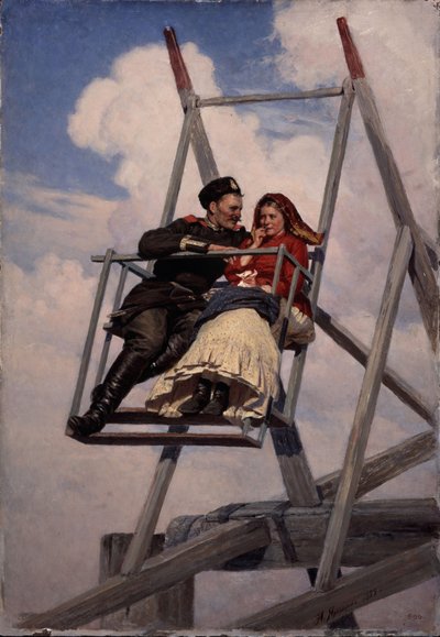 Op de schommel, 1888 door Nikolai Aleksandrovich Yaroshenko