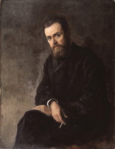 Portret van de auteur Gleb Uspensky 1843-1902, 1884 door Nikolai Aleksandrovich Yaroshenko