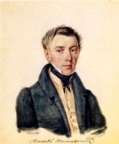 Portret van Decembrist Alexander Yushnevsky 1786-1844, 1839 door Nikolai Alexandrovich Bestuzhev