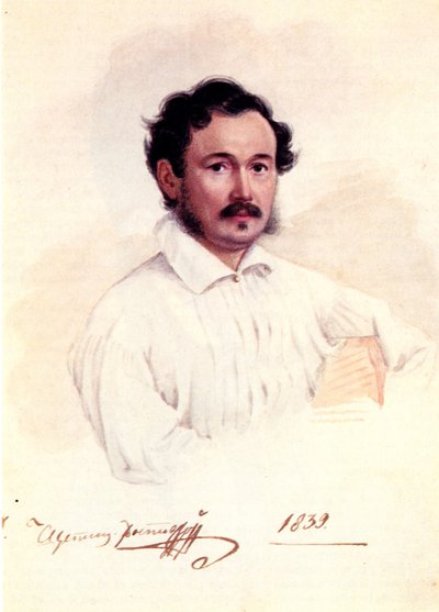 Portret van Decembrist Hertog Dmitry Shchepin-Rostovsky 1798-1858, 1839 door Nikolai Alexandrovich Bestuzhev