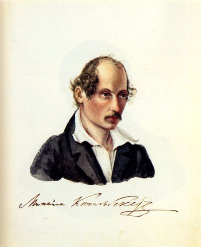Portret van Decembrist Mikhail Kuechelbecker 1798-1859, 1831 door Nikolai Alexandrovich Bestuzhev