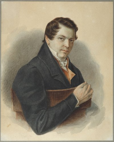 Portret van Decembrist Mikhail Naryshkin 1798-1863, 1832 door Nikolai Alexandrovich Bestuzhev