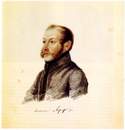 Portret van Decembrist Nikolai Lorer 1794-1873, 1832-1833 door Nikolai Alexandrovich Bestuzhev