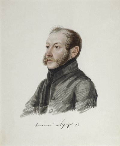Portret van Decembrist Nikolai Lorer 1794-1873 door Nikolai Alexandrovich Bestuzhev