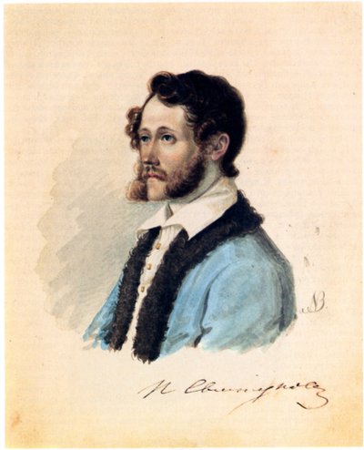 Portret van Decembrist Pyotr Svistunov 1803-1889, 1836 door Nikolai Alexandrovich Bestuzhev