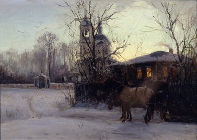 Landschap door Nikolai Alexandrovich Klodt