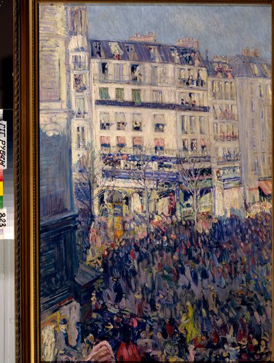 Mardi gras in Parijs door Nikolai Alexandrovich Tarkhoff