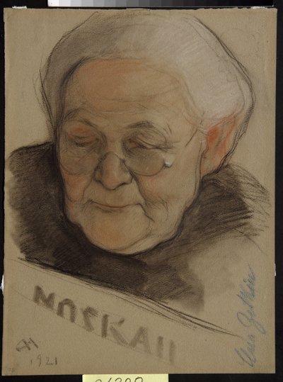 Portret van Clara Zetkin door Nikolai Andreevich Andreev