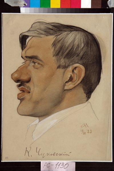 Portret van Kornei Tchoukovski door Nikolai Andreevich Andreev