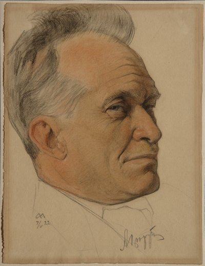 Portret van Alexander Dmitrievich Tsiurupa door Nikolai Andreevich Andreev