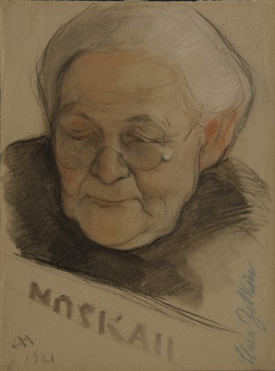 Portret van Clara Zetkin 1857-1933 door Nikolai Andreevich Andreev