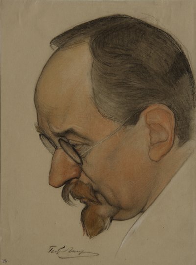Portret van Georgy Vasilyevich Chicherin door Nikolai Andreevich Andreev