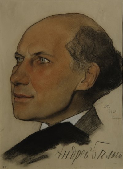 Portret van de dichter Andrei Bely 1880-1934, 1922 door Nikolai Andreevich Andreev